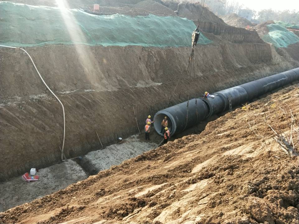 亳州城市供水工程pccp管道穿赵王河倒虹吸施工完成