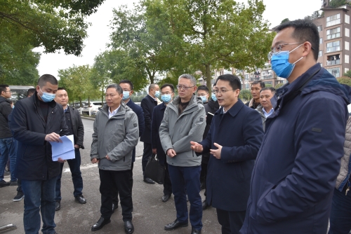 铜梁区长万隆调研铜梁独立工矿区市政道路工程项目工作